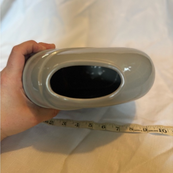 Vintage Art Deco Gray Round Ceramic Vase - Picture 5 of 8